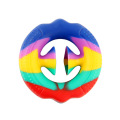 Wholesale Rainbow Solid Color Silicone fruit Shape Funny Anti-stress Relief Sensory Fidget Toys